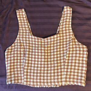 Thread & Supply Cropped Checkered Tank
